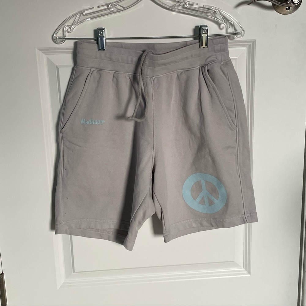 Madhappy Peace Sign Sweat Shorts Gray 18830